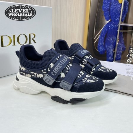 DIOR D-WANDER SNEAKER DEEP BLUE DIOR OBLIQUE TECHNICAL FABRIC - CD101