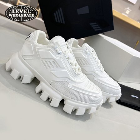 PRADA CLOUDBUST THUNDER TECHNICAL FABRIC SNEAKERS WHITE - PA001