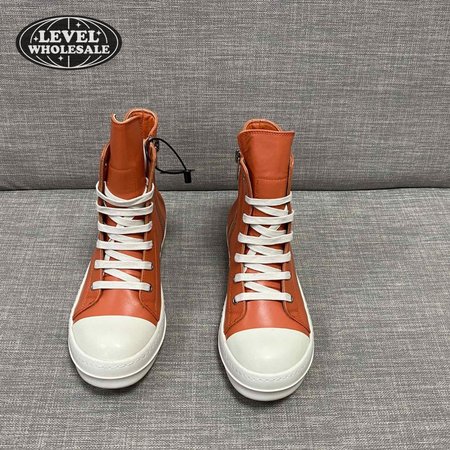 RICK OWENS HIGH-TOP ORANGE WHITE - RO004