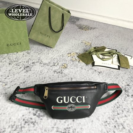 Gucci Print Belt Bag Vintage Logo Small Black