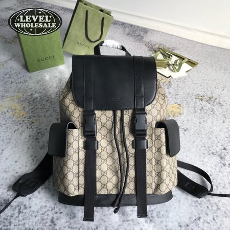 Gucci Soft Backpack Monogram GG Black/Brown