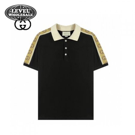 GUCCI POLO WITH INTERLOCKING G STRIPE