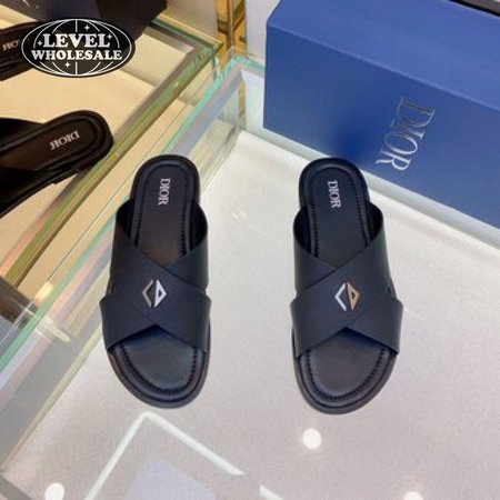 DIOR ALIAS SANDAL Black Grained Calfskin