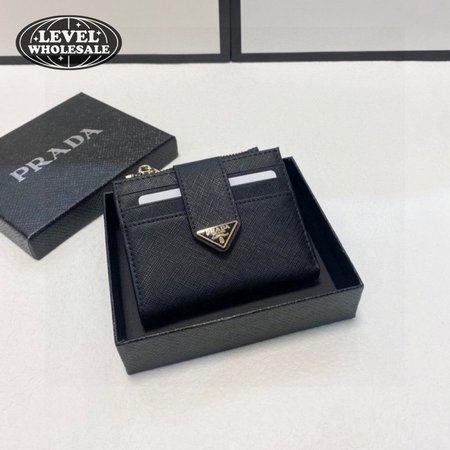 Prada Saffiano And Leather Card Holder