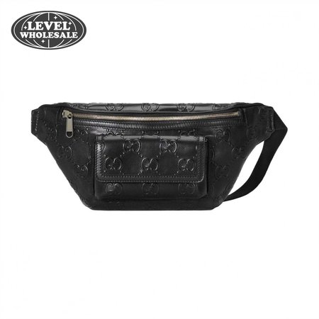 Gucci Black GG Embossed Belt Bag - GBB004