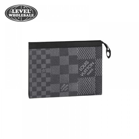 pochette voyage mm damier graphite canvas lp52