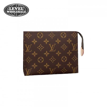 toiletry pouch 19 monogram canvas in brown lp48