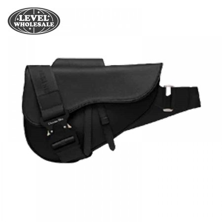 SADDLE BAG BLACK GRAINED CALFSKIN