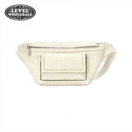 GG EMBOSSED BELT BAG IN WHITE GG EMBOSSED LEATHER - GBC13