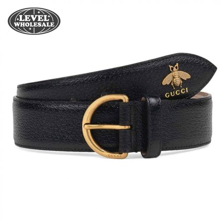 GUCCI BEE PENDANT LEATHER BELT - B48