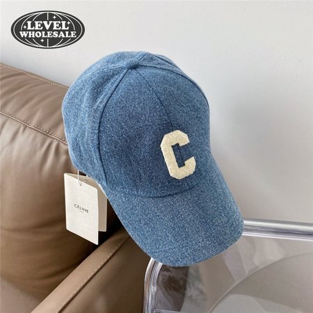 celine denim baseball cap peaked cap