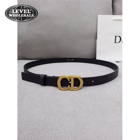 dior CD black leather belt