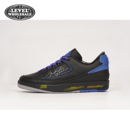 OFF-WHITE x Jordan 2 Retro Low SP Black Blue SIZE: 40-47.5