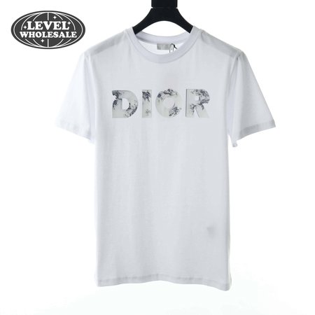 DIOR LETTER RENDERING HEAT TRANSFER LOGO T-SHIRT