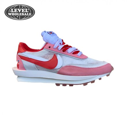 2019 Sacai x Nike LVD Waffle Daybreak Swoosh Pink Gery White Red BV0073 500 Size 36-46