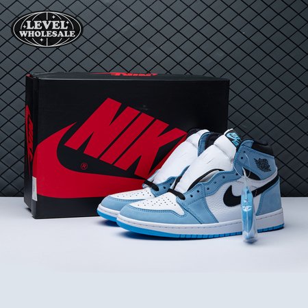 Jordan 1 Retro High White University Blue Black Size 36-47.5