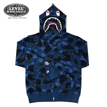 Bape Color Camo Shark Sweater Hoodie