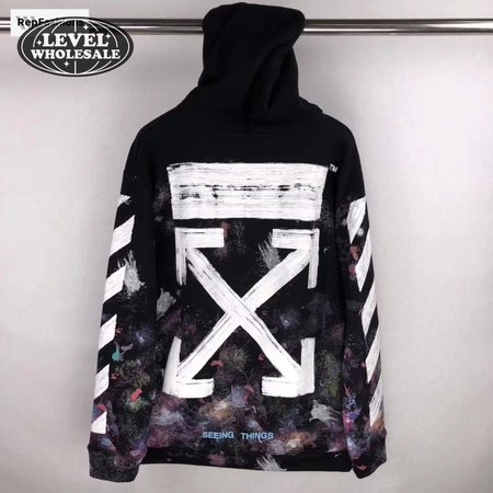 Off White Galaxy Brushed Hoodie