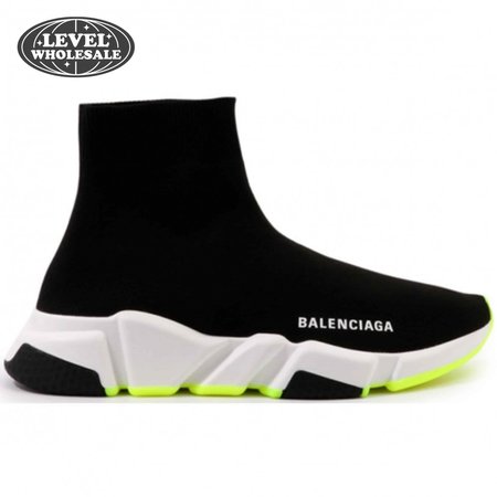 BALENCIAGA SPEED TRAINER BLACK WHITE NEON SS19 - BB12