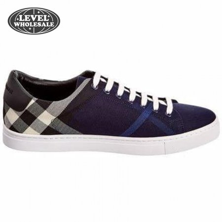 BURBERRY ALBERT HOUSE CHECK & LEATHER LOW-TOP SNEAKER - BBR4