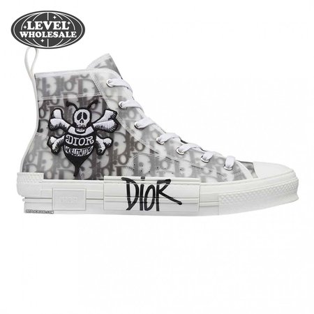 B23 HIGH-TOP SNEAKER WITH DIOR AND SHAWN BEE EMBROIDERY PATCH