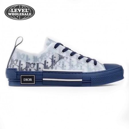 DIOR B23 LOW-TOP SNEAKER IN BLUE DIOR OBLIQUE - CD28