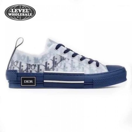 DIOR B23 LOW-TOP SNEAKER IN BLUE DIOR OBLIQUE - CD84