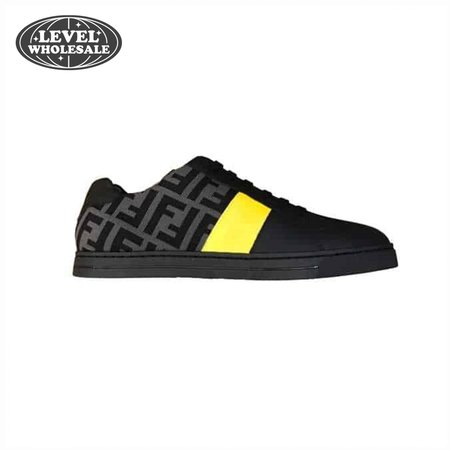 FENDI FF LOGO PRINT LOW-TOP SNEAKERS - FD18