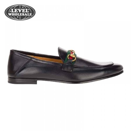 GUCCI 10MM LEATHER FOLDABLED LOAFERS W/ WEB - LDG017