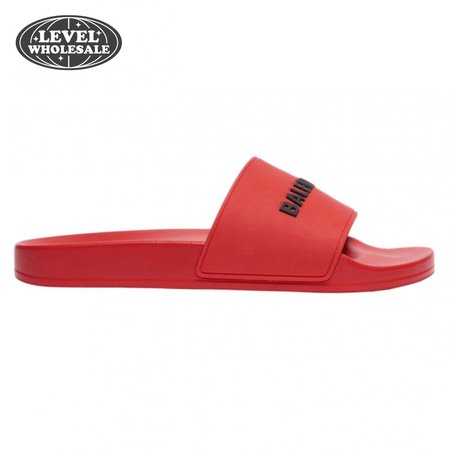 BALENCIAGA RUBBER LOGO POOL SLIDE SANDALS - BBS4