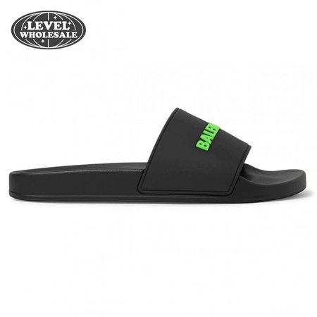 BALENCIAGA RUBBER LOGO POOL SLIDE SANDALS - BBS3