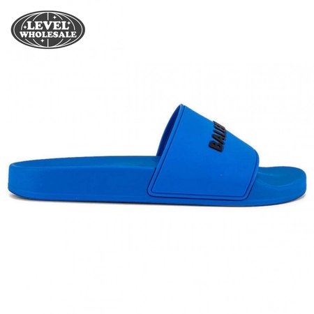 BALENCIAGA RUBBER LOGO POOL SLIDE SANDALS - BBS1